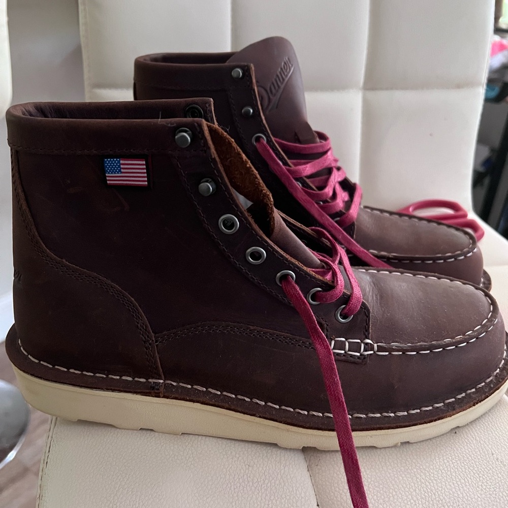 Danner Brown and Pink Leather Boots